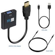 Vga Converter,fitTek &reg; Vga To Hdmi In Hdmi Adapter Hdmi cable HDMI TO VGA 1080P with Audio Port N6