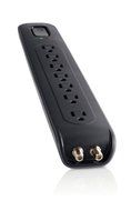 Belkin 7-Outlet AV Power Strip Surge Protector with 4-Foot Power Cord and Coaxial Protection, 2000 Joules, Black... N4