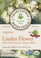 Traditional Medicinals Organic Linden Flower with Hawthorn and Lemon Balm Tea, 16 Tea Bags (Pack of 6) N3