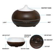 Showpin Essential Oil Diffuser, 300ml Ultrasonic Aroma Humidifier with 14 Color Shades, Wood Grain, Cool Mist... N6