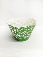 HUAL Cupcake Wrappers 50 Filigree Artistic Bake Cake Paper Cups Lace Laser Cut Liner Baking Cup Muffin Case Trays...