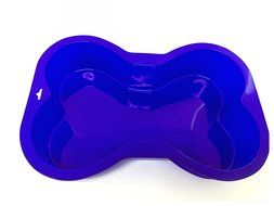 Blue Dog Bone Shaped Cake Pan Silicone for Puppy Birthday Party