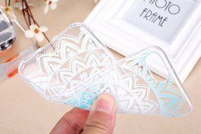 iPhone 7 Case, PHEZEN Henna Mandala Floral Design [Scratch Resistant] Clear TPU Bumper Case Soft Rubber Gel Silicone... N48