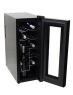 HOMEIMAGE Thermo Electric Wine Cooler for 12 Bottles with Vertical Rack - HI-12C