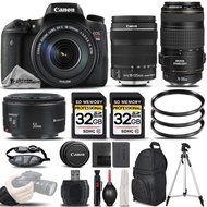 Canon Rebel T6s Camera + Canon EF-S 18-135mm f/3.5-5.6 IS STM Lens + Canon EF 70-300mm f/4-5.6 IS USM Lens + Canon... N4