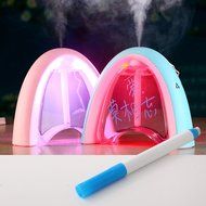 IPUIS 400ml USB Humidifier Air Diffuser New Rainbow Night Lights Model with Message Board Oil Essential Aroma... N9