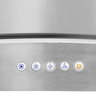 RUMLAD 36" Stainless Steel Wall Mount Range Hood Stove Vent Fan w/ LED Control