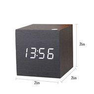 Ieasycan Multi-colors Best High-end Digital Clocks Desktop Clock Thermometer Wooden LED Alarm Clock Home Decor N3