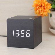 Ieasycan Multi-colors Best High-end Digital Clocks Desktop Clock Thermometer Wooden LED Alarm Clock Home Decor N4