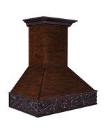 Z Line 373AW-36 1200 CFM Wooden Wall Mount Range Hood, 36", Antigua/Walnut