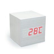 Ieasycan Multi-colors Best High-end Digital Clocks Desktop Clock Thermometer Wooden LED Alarm Clock Home Decor N5