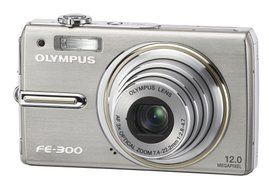 Olympus FE-300 - Digital camera - compact - 12.0 Mpix - optical zoom: 3 x - supported memory: xD - black