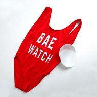 HOT Sale!Canserin Women Sexy Backless "BAE WATCH" Bodysuit Beachwear(with 2 Chest pads) N10