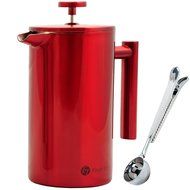 Best French Press Coffee Maker. Durable, No Plastic or Glass. 34oz Pot With Bonus Scoop and Cloth. Insulated Double... N3