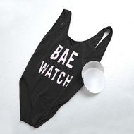 HOT Sale!Canserin Women Sexy Backless "BAE WATCH" Bodysuit Beachwear(with 2 Chest pads) N13
