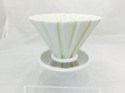Gear-V Ceramic Coffee Dripper 1-4 cups Black or White (02 (1-4 Cups), White)