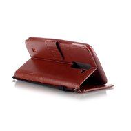 LG K7 Case, LG K7 Wallet Case,PHEZEN Cute Bear Don't Touch My Phone Design PU Leather Wallet Case Stand Flip Case... N36