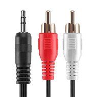 TNP 3.5mm to RCA Audio Cable (1 Feet) Bi-Directional Male to Male Gold Plated Connector AUX Auxiliary Headphone... N4