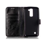 LG K7 Case, LG K7 Wallet Case,PHEZEN Cute Bear Don't Touch My Phone Design PU Leather Wallet Case Stand Flip Case... N40