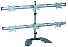 Bentley Mounts LCT-T06 Free Standing Desktop Six Monitor Stand for 13-23 Inches LCDs