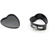 Homeself 4 Inch Heavy Carbon Non-Stick Heart Springform Cake Pan with Removable Smooth Bottom (4'')