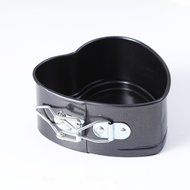 Homeself 4 Inch Heavy Carbon Non-Stick Heart Springform Cake Pan with Removable Smooth Bottom (4'') N2