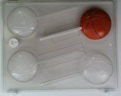 Medium-size basketballs S054 Sports Chocolate Candy Mold