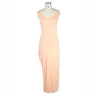 Yaheeda Women's Cross Halter Long Dress Asymmetrical Barelegged Sleeveless Irregular Package Hip N7