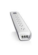 Belkin 7-Outlet AV Power Strip Surge Protector with 4-Foot Power Cord and Coaxial Protection, 2000 Joules, Black... N6