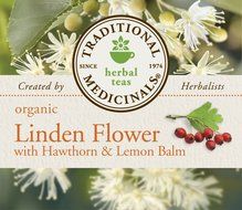 Traditional Medicinals Organic Linden Flower with Hawthorn and Lemon Balm Tea, 16 Tea Bags (Pack of 6) N6