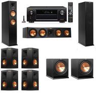 Klipsch RP-250F Tower Speakers-R112SW-7.2-Denon AVR-X4100W