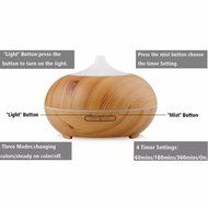 Aroma Diffuser,EIVOTOR 300ML Wood Grain Essential Oil Diffuser Electric Ultrasonic Humidifier Aromatherapy Cool... N5