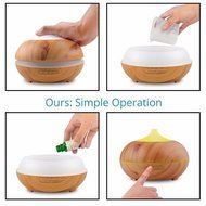 Aroma Diffuser,EIVOTOR 300ML Wood Grain Essential Oil Diffuser Electric Ultrasonic Humidifier Aromatherapy Cool... N6