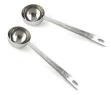 Minigianni 15 ML Stainless Steel 1 Tablespoon Measuring Coffee Scoop Spoon (2 Pack)