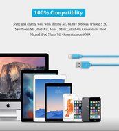 Kabel Leader Charger for iPhone, Strengthened Lightning to USB Cable Extra Long Charge Sync Data Cable Cord Wire... N20