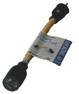 Coleman Cable 09020 12/3 9-Inch Generator Cord Adapter, 5-15P to L5-20R