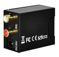 Swees Digital Coax and Optical Toslink to Analog RCA Audio Converter Adapter RCA L/R output with Optical Toslink... N6