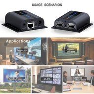 OceanHeart 196ft/60m LKV372PRO HDMI Extender Over Network Cat6/6a/7 Single cable with Loop-out for local display... N14