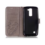 LG K7 Case, LG K7 Wallet Case,PHEZEN Cute Bear Don't Touch My Phone Design PU Leather Wallet Case Stand Flip Case... N52