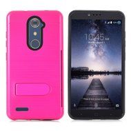 ZTE ZMAX Pro Case, ZTE Carry Z981 Case, MCUK [Brushed Metal Texture] Dual Layer Hybrid Defender Shockproof Rubber...