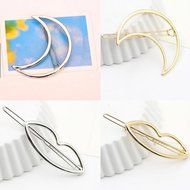 Yaheeda 4pcs Women Hair Clip Clamps Accessories,Barrette Gold Silver Metal Hair Clip Headband N7