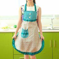 Spritech(TM) Lovely Long Sleeves Antifouling Cartoon Chef Apron for Home Restaurant and Hotel N15