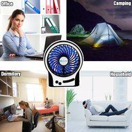VersionTech Portable Fans Rechargeable Fans Mini USB Fans for Camping Car Office Desktop (3 Speeds, White) N3