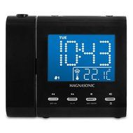 Magnasonic MM176K AM/FM Projection Clock Radio with Dual Alarm, Auto Time Set/Restore, Temperature Display, and... N2