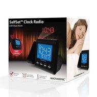 Magnasonic MM176K AM/FM Projection Clock Radio with Dual Alarm, Auto Time Set/Restore, Temperature Display, and... N4