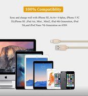 Kabel Leader Charger for iPhone, Strengthened Lightning to USB Cable Extra Long Charge Sync Data Cable Cord Wire... N24