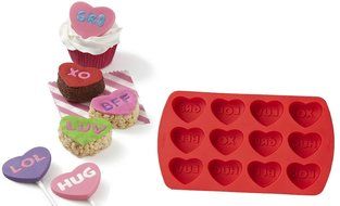 Wilton 12 Cavity Words Can Express Heart Silicone Mold