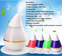 JIANLANPTT Colorful Changing LED Lights Lamp for Home Office Yoga Spa Baby Bedroom Essential Oil Diffuser 2W White N6