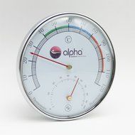 Sauna Accessory Stainless Steel Plastic Temperature Humidity Thermometer Silver N4