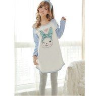 KAKA(TM) Women&#039;s Fashion Cartoon Pink Love Pure Cotton Pyjamas Homewear Sleepwear Set Long Sleeve Long Pants -XXL N4